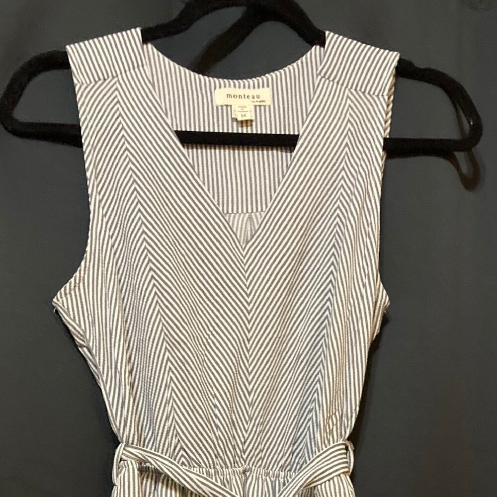 Monteau V Neck Midi Dress M - Picture 4 of 5